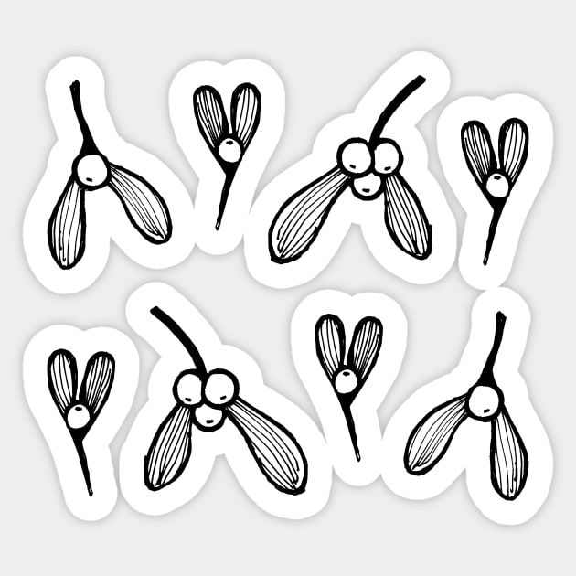 Mistletoe - mini sprigs Sticker by crumpetsandcrabsticks